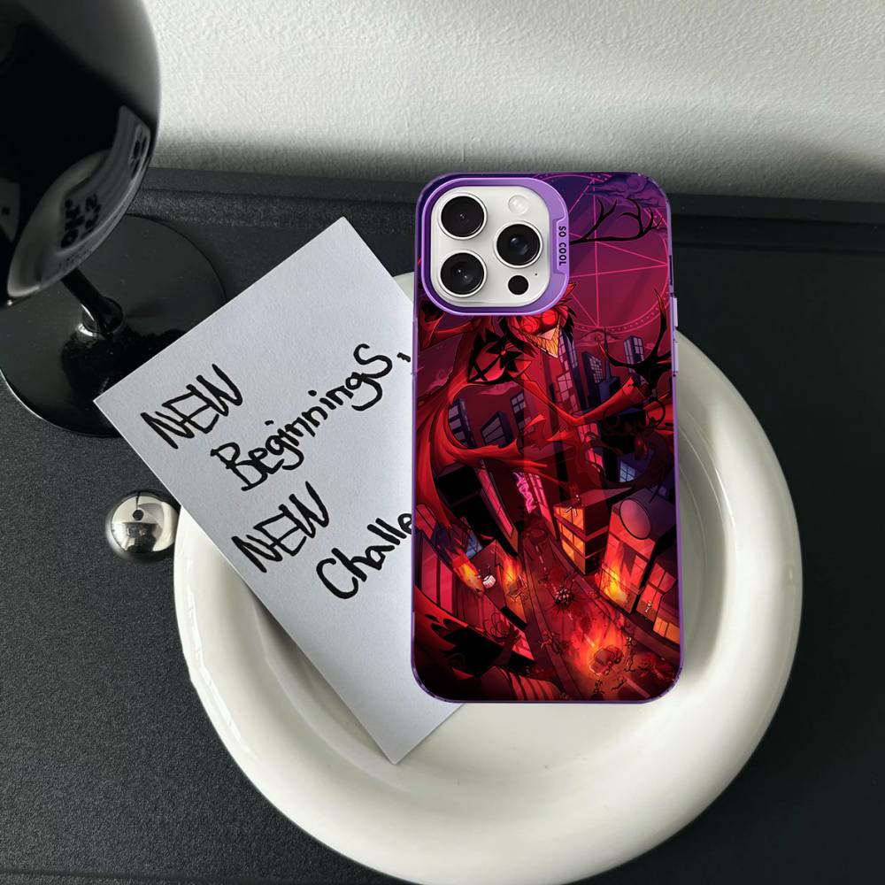 H-Haz-bins Hotels Bunte Handyhülle Für iPhone 17 16 15 14 13 12 11 Pro Max Plus Mattes Cover