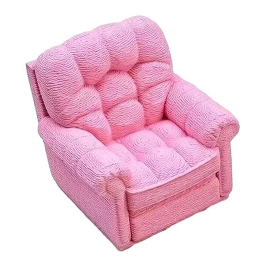 

Miniature Sofa for Handmade Scene Cute Cloud Cushion Chair with Tufted Texture Micro Plastic Furniture for Kids Pretend Play Home Decor S розовый