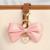 [GrandslamEX] Ribbon Ribbon Pearl Heart Accessories Charm Key Ring Key Ring Strap Key Chain Smartphone Pouch AirPods Pro Wallet Cute Simple