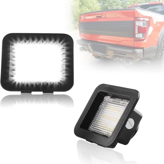 2Pcs LED License Plate Lights Super Bright High Lumens IP68 Waterproof Universal Simple Installation License Plate Lights Tag Lamps for F150 Raptor