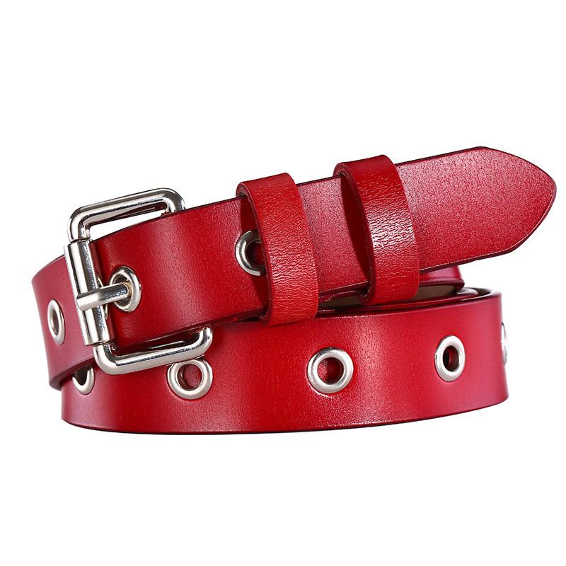 Wide Leather Twolayer Belt Women Vintage Circular Decoration Daily Wear Party