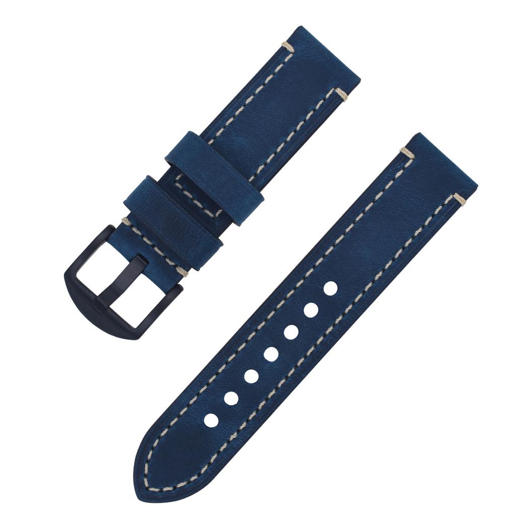 Customized First-Layer Cowhide Watch Strap, Crazy Horse Leather Handmade Strap, Wristband Decoration 22Mm Leather Strap Custom