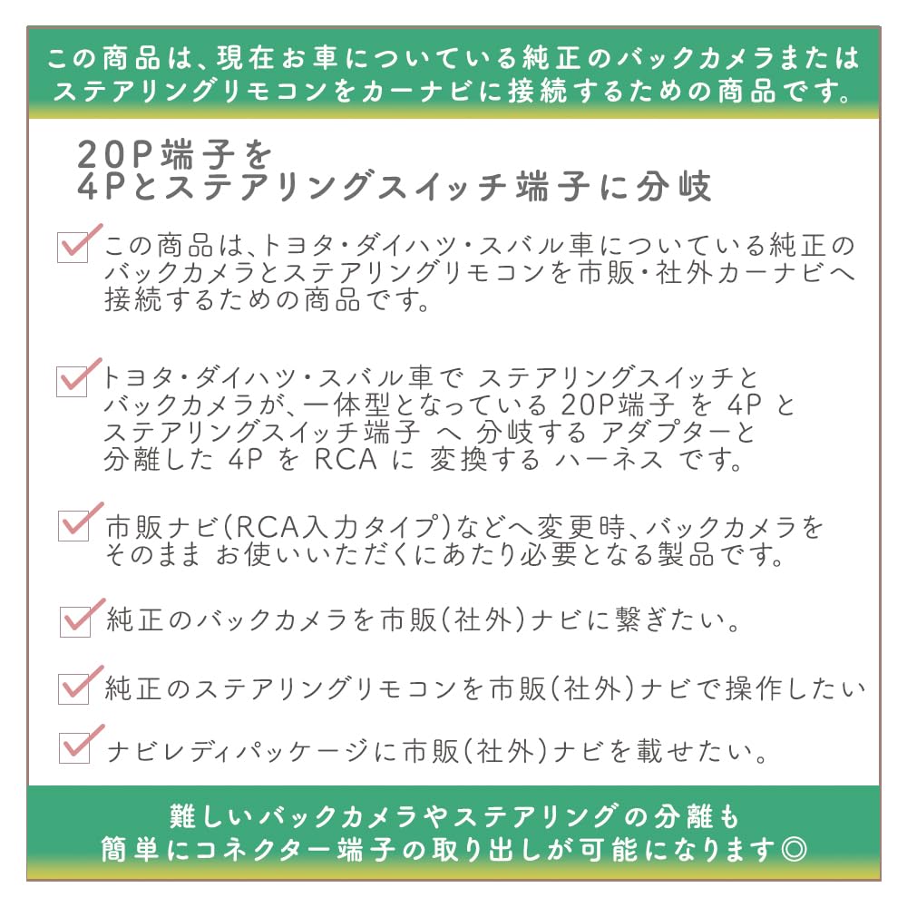 With this Jn035, you continue using your original Daihatsu Toyota rear camera and