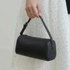 Primo Strato Pelle di Mucca Borsa a Cuscino Anni '90 Portapenne Rotondo Semplice da Donna Borsa a Mano Riga Versatile Borsa a Spalla in Pelle da Pendolare