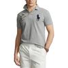 Polo Ralph Lauren SS23 Brand Logo Embroidered Straight-Cut Short Sleeve Polo Shirt Men Tops Gray MNPOKNI1N822430-020