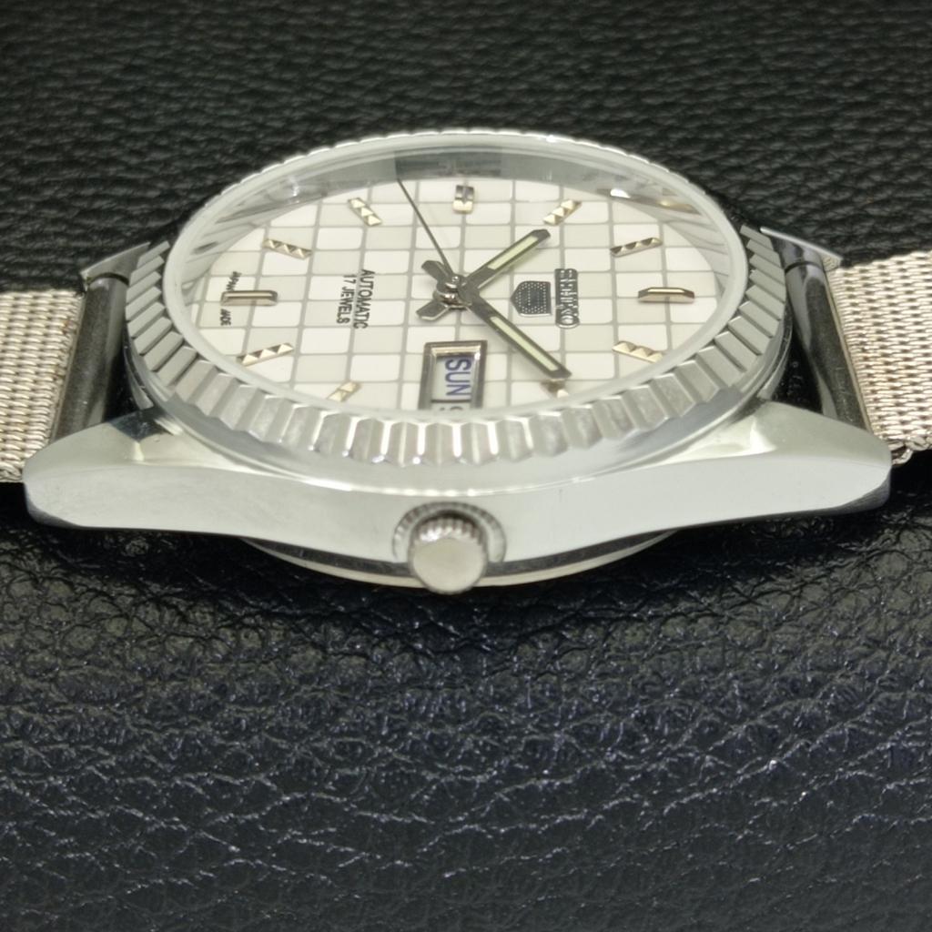 REFURBISHED SEIKO 5 AUTOMATIC MENS WATCH JAPAN MADE WHITE DIAL CUSTOM A440002-2 QV90-a440002