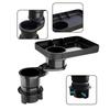 Car Cup Holder Expander with Tray 360 Degree Rotation Adjustable Drink and Food Tray for Smartphones Stable Non Slip Cup Mount