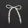 Handcrafted Beaded Bow Pearl Hair Clip & DIY Accessory