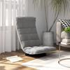 Floor Chair Swivel Light Grey Velvet