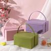 Light Luxury Square Gift Box Handheld PU Leather Candy Cosmetics Portable Box Simple and Modern Wedding Party Decoration Boxes