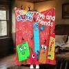 Number Blocks Plush Blanket Soft Comfortable All Seasons Perfect Gift Couch Office Nap Outdoor Travel Blanket
