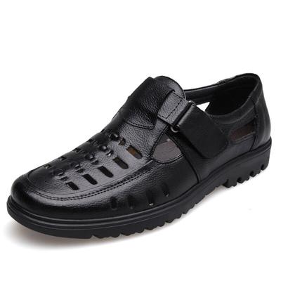 Sommer Schuhe Männer Sandalen Kuh Leder Casual Schuhe Marke Männlich Sandalen Nicht-slip Schwarz Braun K172