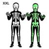 Luminous Cosplay Skeleton Suit Fabric Luminous Kids Dress Grim Reaper Costume  Stage Performance
