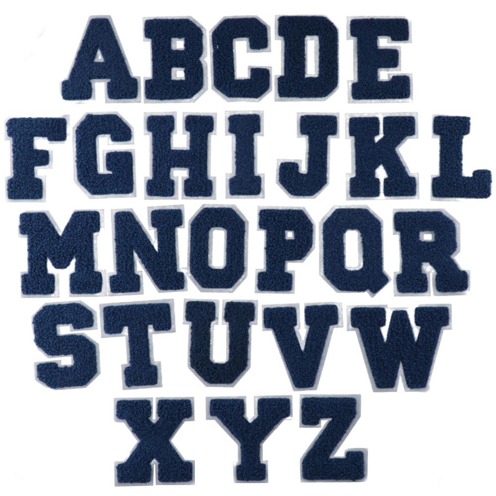 26 Pcs Blue Iron on  A-Z Shoes Embroidered  Hats