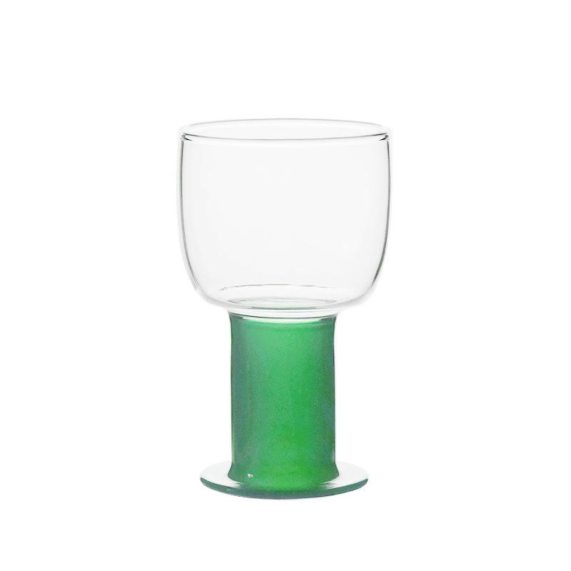 Cute Colored Glass Mug Transparent GLass Cups Cocktail Brandy Wine Glass Domestic Coffee Milk Juice Glasses