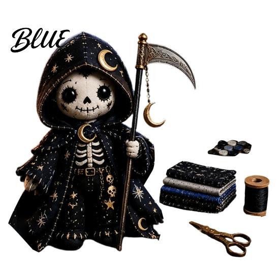 Halloween Sewing Project Skeleton Witch Patchwork Kit Gothic Girl Doll DIY Step-by-step Tutorial Kit for Adults Teens Handmade Gift Beginners