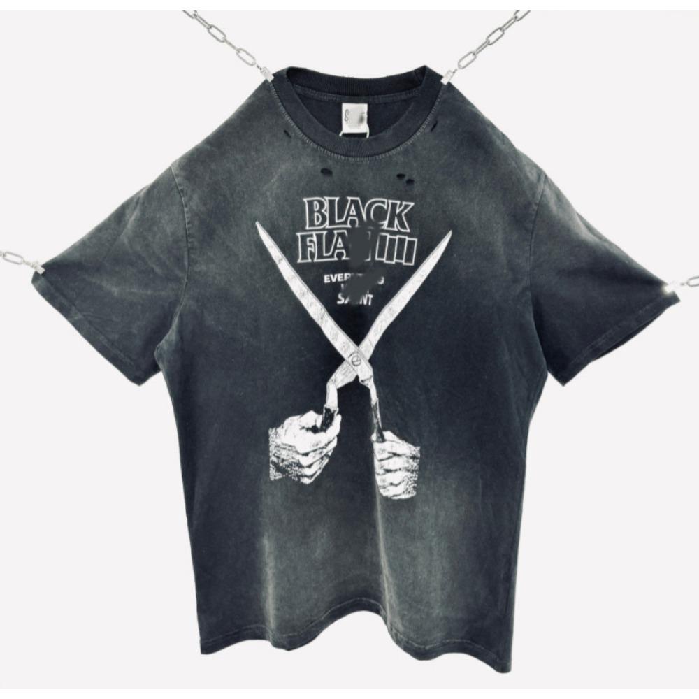 ZYLLO Módní Grafický Potisk Streetwear Oversize HighStreet Vintage Tričko Topy Y2k Retro Tričko