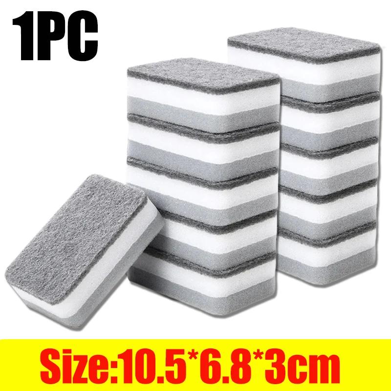 

1/30 шт многофункциональная чистящая губка двухсторонняя губка для мытья посуды волшебные чистящие салфетки кухонные принадлежности для мытья посуды и чаш