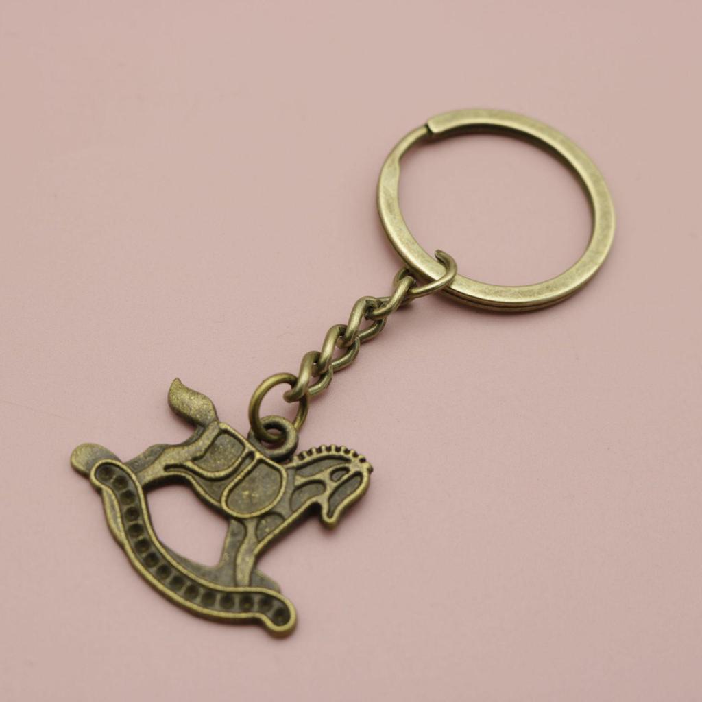 Popular Simple Wooden Horse Keychain Pendant