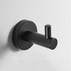 Black 304 Stainless Steel No-Drill Coat & Hat Hook for Bathroom or Entrance