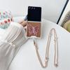 Applicable to Samsung ZFlip7 mobile phone folding mirror crossbody anti-drop acrylic zflip6 butterfly bracket protective case