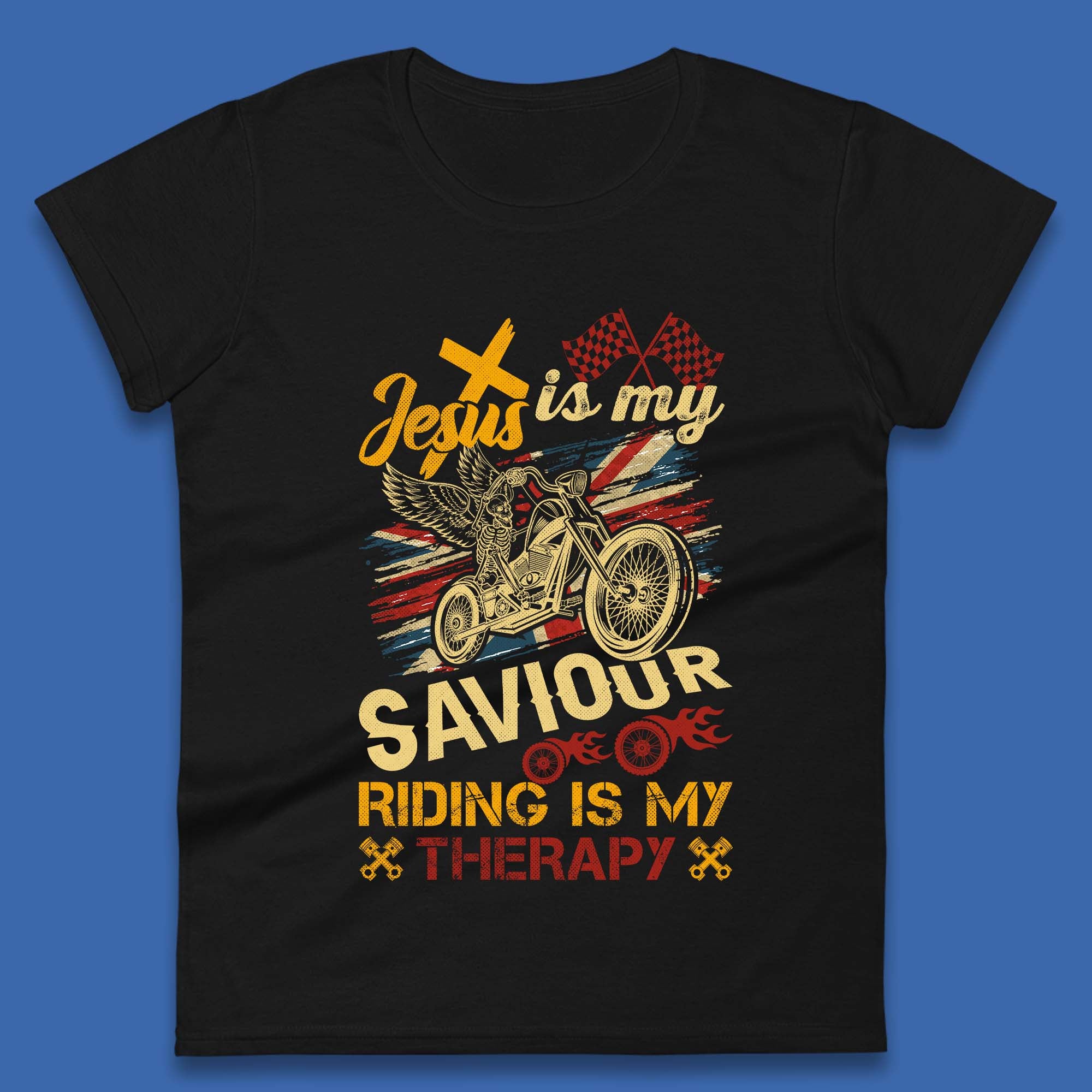 Riding Is My Therapy Womens T-Shirt Mens Tops Tees Unisex L