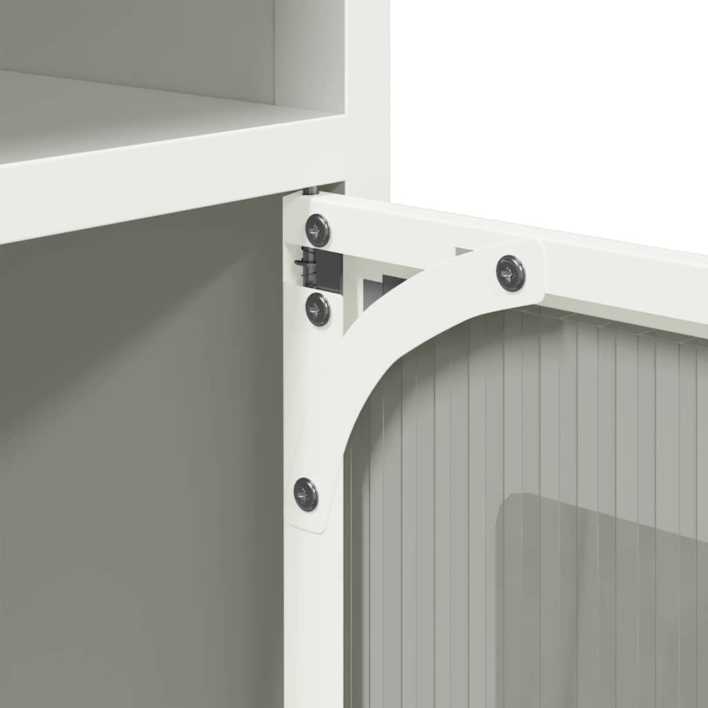Nightstand White 36x39x78 cm Cold Rolled Steel
