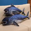55/75cm Realistic Plush Stuffed Fish 3D Big Fish Creative Simulation Tuna Plush Toy Cute Sofa Pillow Cushion Gift Kids Toy