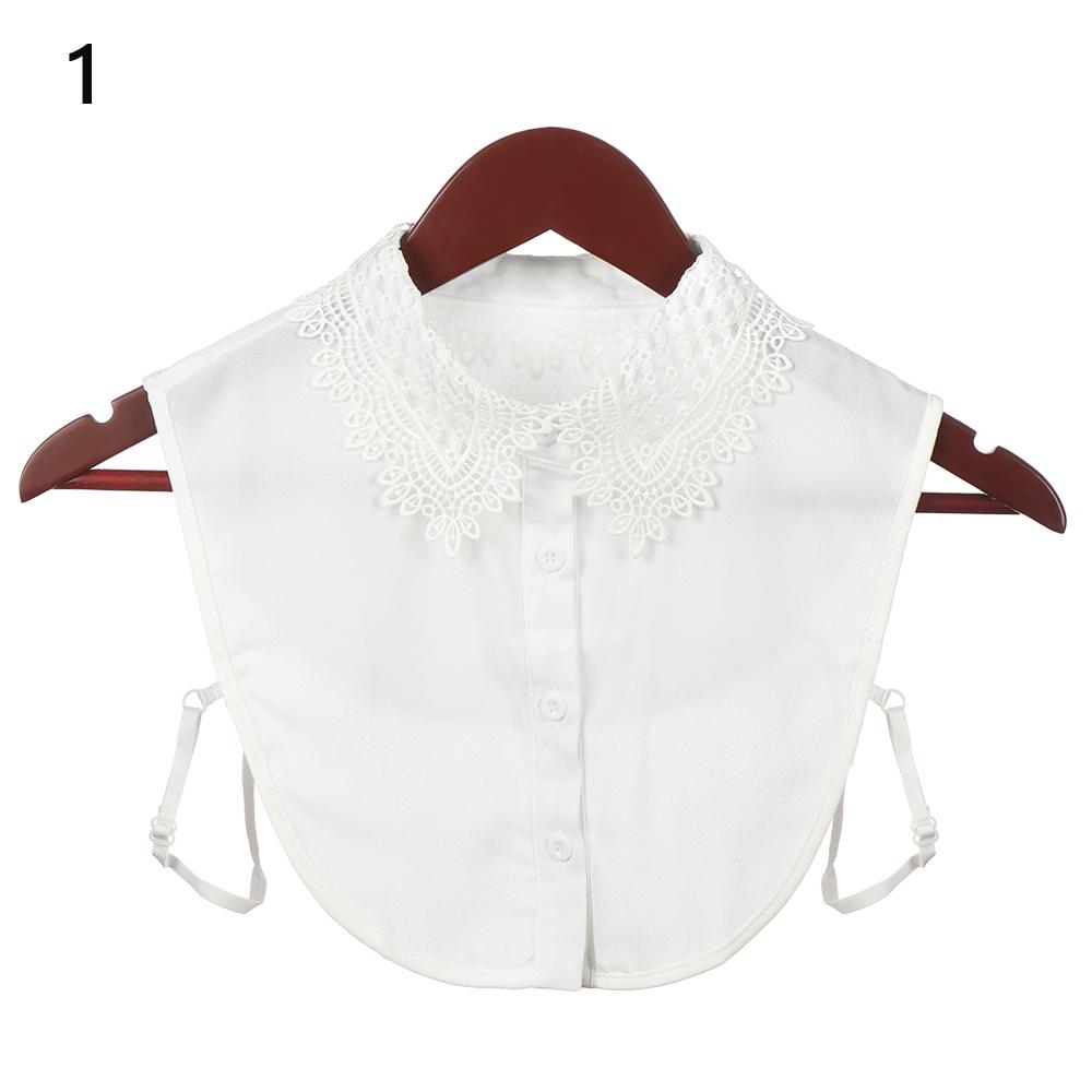 Classic Women Cotton Lace Fake Collar Vintage Detachable Clothes Accessories Lapel Blouse Top Shirt Collar False Collar DropShip