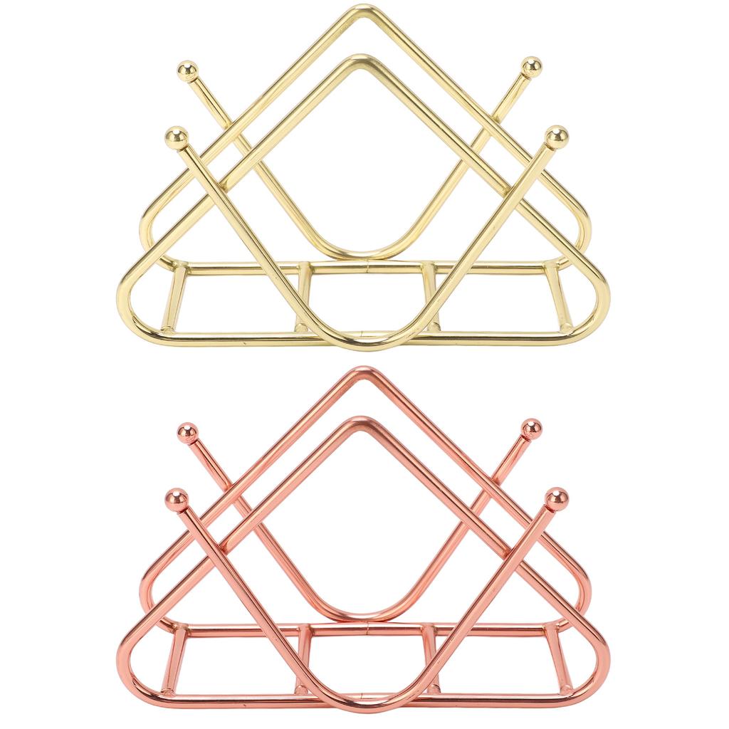 Napkin Holder Iron Art Vertical Style V Shape Large Capacity Bottom Thickening Widening Design Paper