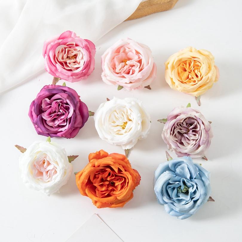 Silk Peony Artificial Flowers Wall for Home Party Wedding Room Decor Floral Arrangement Roses Bundle Accessories Festival Wreath