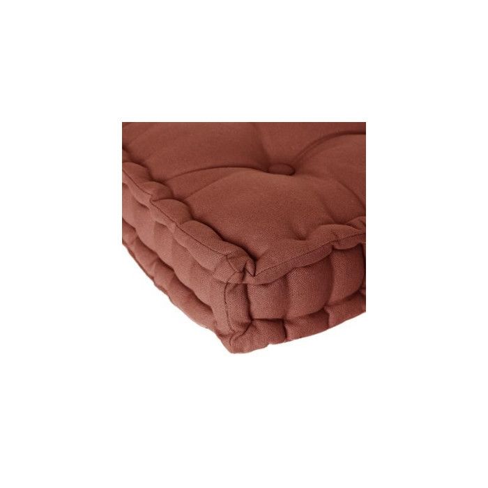 Coussin de sol 40 x 40 x 8 cm Atmosphéra - Terracotta