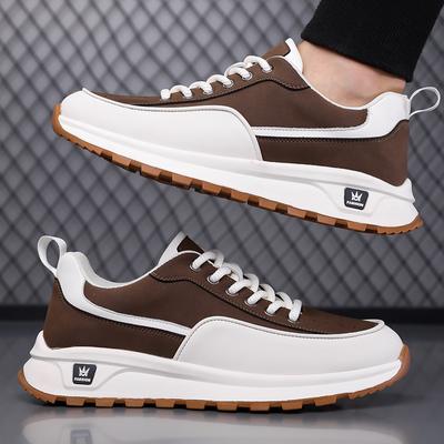 Zapatos Nuevos para Hombre Zapatos Casuales de Cuero Genuino Zapatos Deportivos de Moda y Ocio Zapatos de Calle Cool con Cordones Zapatillas de Cuero Vacuno