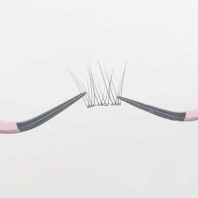 False Eyelashes Self-adhesive Black 11-13mm Reusable DIY Extensions for Fuller Lash Look at Home