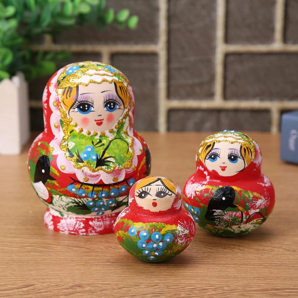 5/10-Layers Matrioschka Houten Russian Nesting Matryoshka Doll Poppen Voor Kinderen Brithday Geschenken Decor Poupée De Russ