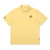 MALBON GOLF Back Bucket Point Collar T-Shirt Yellow