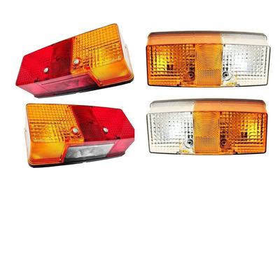 Set für vordere und hintere Blinker-Rücklicht-Baugruppen (4 Stück) für Bomag, DAF, Schmitz, Ahlmann, Kubota, Massey Ferguson – 12V Kombinationsleuchten (LH+RH)