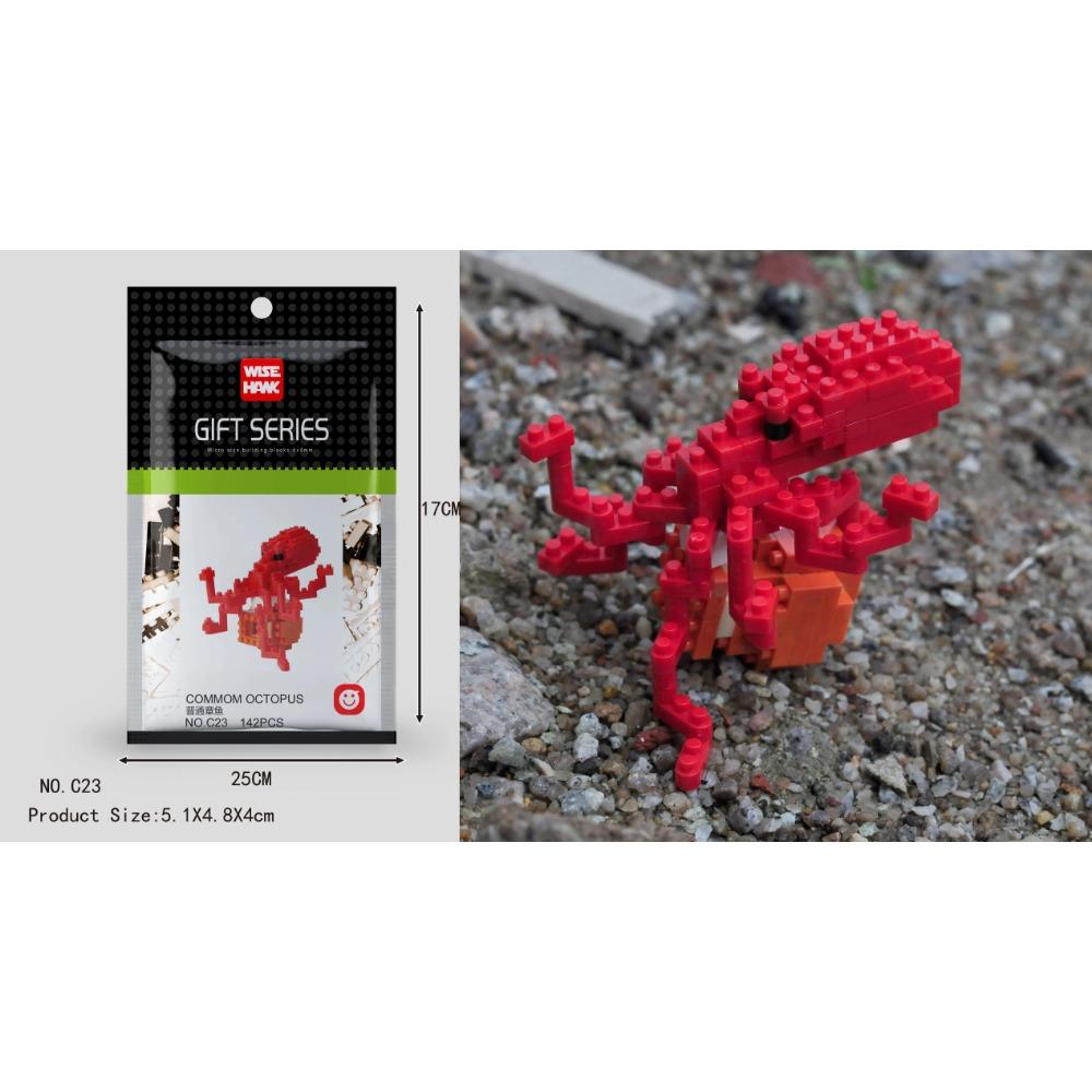 Kids Toy Mini Building Blocks Micro Bricks Eagle Moose Dog Cat Bird Animals 3D Model Bag Gifts Educational Toys For Children