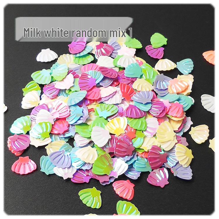 Yaleduo 8mm Mini Gold Shimmer Seashell Sequins - Eye Makeup, Stationery, DIY Jewelry, Epoxy Glitter