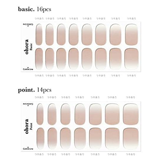 With Gel Ohora Official Set Type G Ohora Gel Nail Gel Nail Nail Hardening 2 Nail Types Mild Latte N Basic Nails [Set Lamp] Lamp-Free SET-001-08 / Kit,