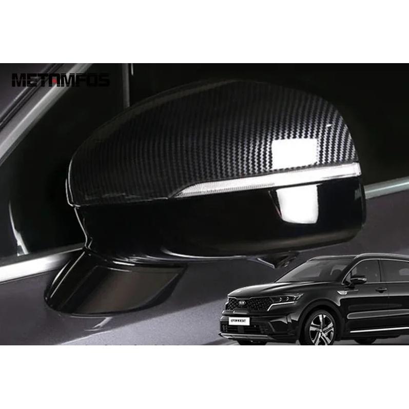 Rearview Side View Mirror Cover Trim Protection Cap For Kia Sorento - 2024 2025 Carbon Fiber Accessories Car Styling