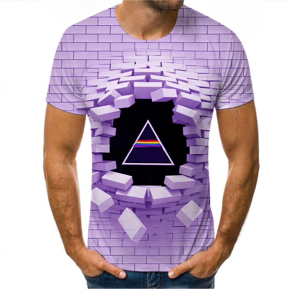 

Новая мужская футболка с 3D-печатью, цифровая печать, геометрическая абстракция, мужская одежда, блузка с короткими рукавами XS
