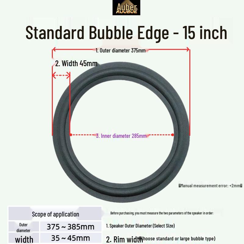 JBL Speaker Repair Foam Surround: Replacement Edge for 3/4/6/6.5/8/10/12 Inch Folding Ring