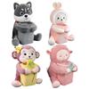 2 In1 Cute Cartoon Car Tissue Box With Ashcan Creative Plush Tissue Box Holder Auto Armrest Box Car Garbage Can for car interior