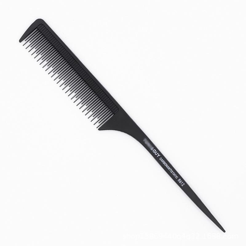 Hairdressing Fine-Tooth Steel Tail Comb for Women's and Men's Haircut & Updo