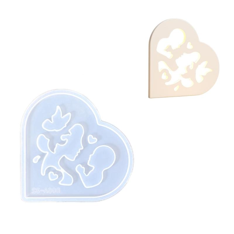 Hollowed Heart Butterfly Star Shape Silicone Molds for Making Candle Holder Gypsum Decoration Epoxy Resin Silicone Molds