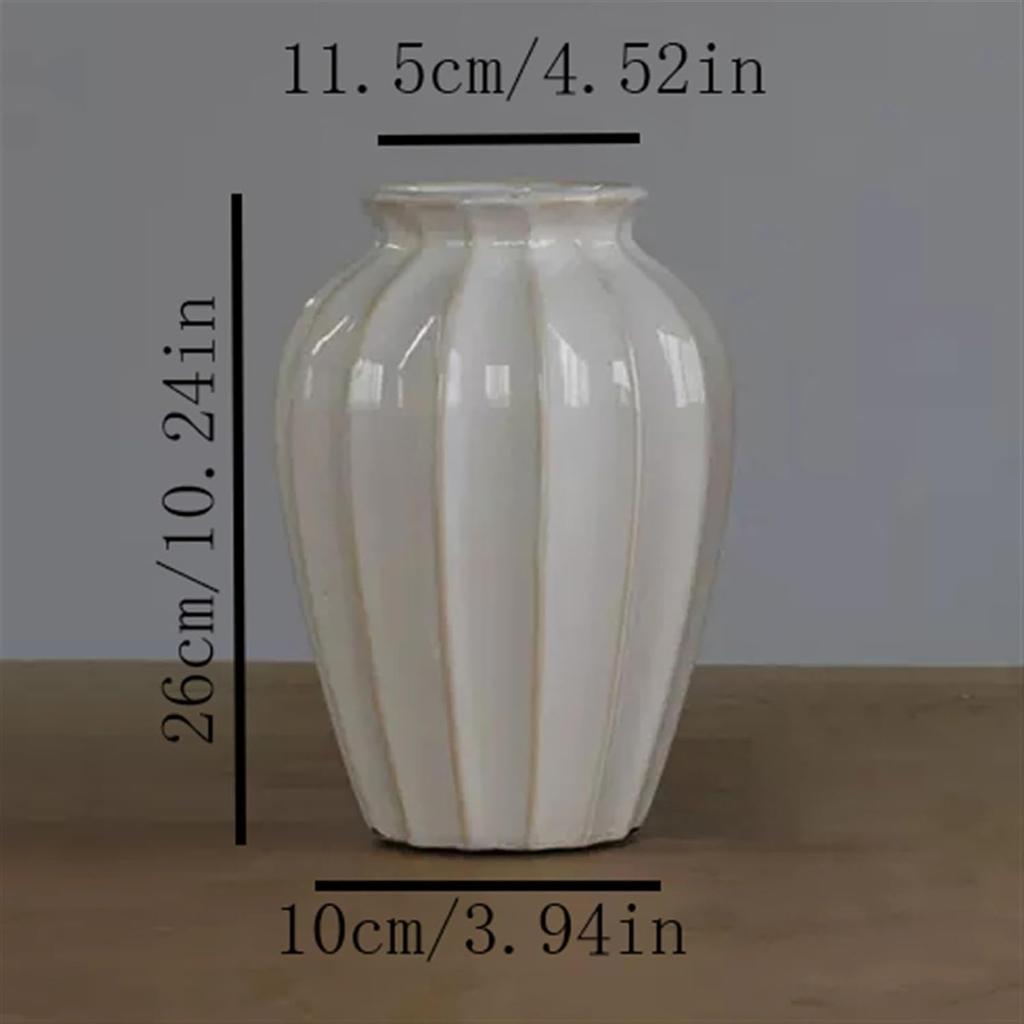 Vases for Flowers Simple Ceramic Vase Flower Vase Dried Flower Arrangement Retro Vase Decoration Living Room Bedroom Study Decoration Flower Vases