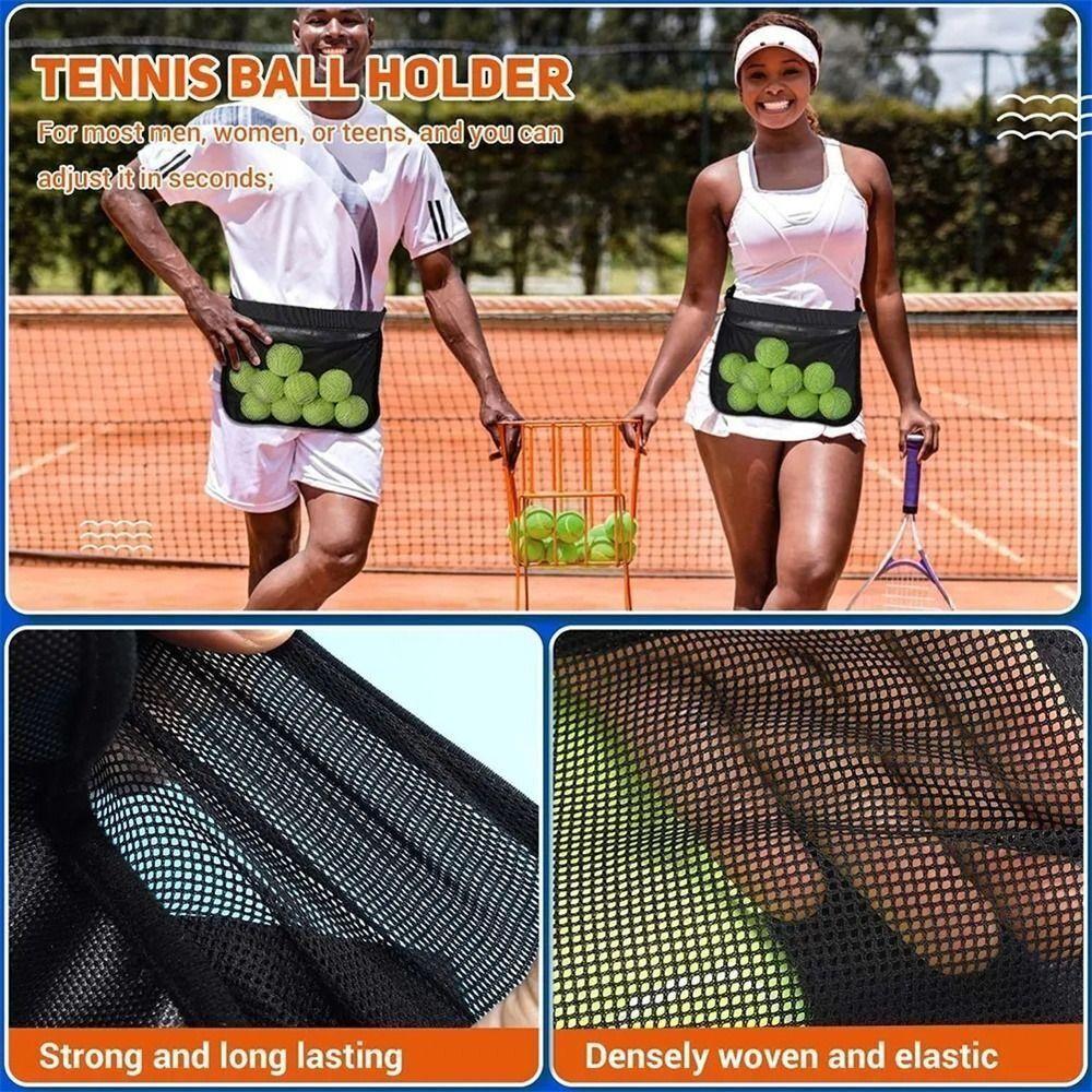 Storage Bag Tennis Bag Adjustable Belt Pickleball Bag Portable Tennis Ball Holder