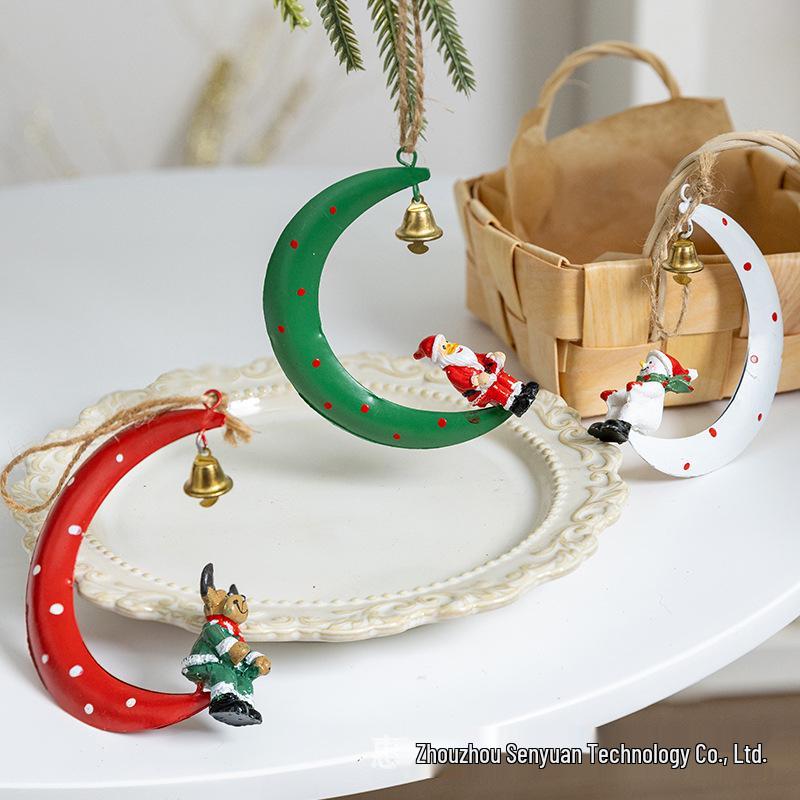 Exclusive Christmas Metal Ornament Set: Snowman, Santa, Reindeer - Perfect for Tree & Home Decoration