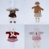 1 Set 1/6 Doll  Outfit Kit 30Cm Doll Clothes Pretty Dress Hat Winter Coat Girl Toy Gift Doll Accessory No Shoes And Doll